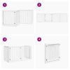 vidaXL Zábrana pro psy s dvířky skládací 4 panely bílá 320 cm topol