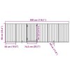 vidaXL Psí branka s dvířky, skládací, 6 panelů, bílá, 300 cm, topolové dřevo