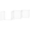 vidaXL Zábrana pro psy s dvířky skládací 9 panelů bílá 450 cm topol