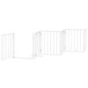 vidaXL Zábrana pro psy s dvířky skládací 12 panelů bílá 600 cm topol