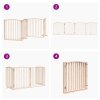 vidaXL Zábrana pro psy s dvířky skládací 4 panely 320cm topolové dřevo