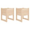 vidaXL Truhlíky 2 ks 40 x 40 x 52,5 cm masivní borové dřevo