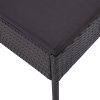 vidaXL 3dílná zahradní sedací souprava s poduškami polyratan černá