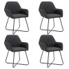 vidaXL Jídelní židle 4 ks černé textil