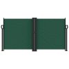 vidaXL Zatahovací boční markýza tmavě zelená 120 x 1 200 cm