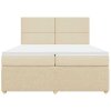 vidaXL Box spring postel s matrací krémová 200x200 cm textil