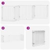 vidaXL Zábrana pro psy s dvířky skládací 6 panelů bílá 480 cm topol