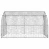 vidaXL Výběh pro slepice 2,5x4x2,25 m pozinkovaná ocel