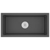 vidaXL Ručně vyrobený kuchyňský dřez černý nerezová ocel