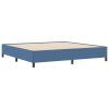 vidaXL Postel s boxspringem Modrá 200 x 200 cm Žebrovaná látka