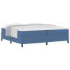 vidaXL Postel s boxspringem Modrá 200 x 200 cm Žebrovaná látka
