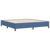 vidaXL Postel s boxspringem Modrá 200 x 200 cm Žebrovaná látka