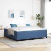 vidaXL Postel s boxspringem Modrá 200 x 200 cm Žebrovaná látka