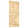 vidaXL Posuvné dveře s kováním 95 x 210 cm masivní borové dřevo