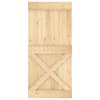 vidaXL Posuvné dveře s kováním 95 x 210 cm masivní borové dřevo