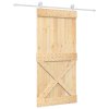 vidaXL Posuvné dveře s kováním 95 x 210 cm masivní borové dřevo