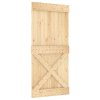 vidaXL Posuvné dveře s kováním 95 x 210 cm masivní borové dřevo