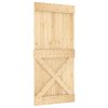 vidaXL Posuvné dveře s kováním 95 x 210 cm masivní borové dřevo