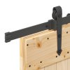 vidaXL Posuvné dveře s kováním 95 x 210 cm masivní borové dřevo