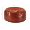 vidaXL Sedací puf bronzový 60 x 30 cm pravá kozí kůže