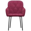 vidaXL Jídelní židle 2 ks vínové samet