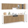 vidaXL 11dílná sada kuchyňských skříněk "Lyon" Artisan Dub, dřevěné podlahy