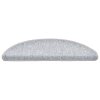 vidaXL Schodové rohože 30 ks 56 x 17 x 3 cm světle šedé, půlkulaté