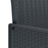 vidaXL Zahradní jídelní souprava 9 pcs Antracit Ratan Polt