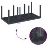 vidaXL Zahradní jídelní souprava 9 pcs Antracit Ratan Polt