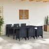 vidaXL Zahradní jídelní souprava 7 pcs Antracit Ratan Polt