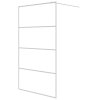 vidaXL Sprchová zástěna walk-in bílá 115 x 195 cm čiré ESG sklo