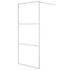 vidaXL Sprchová zástěna walk-in stříbrná 90 x 195 cm čiré ESG sklo