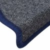 vidaXL Schodové rohože 30 ks 56 x 17 x 3 cm tmavě šedé a modré, půlkulaté
