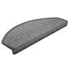 vidaXL Schodové rohože 20 ks 65 x 24 x 4 cm tmavě šedé, půlkulaté, velké