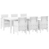 vidaXL Zahradní jídelní souprava 7 pcs Bílá Polypropylen