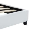 vidaXL Rám postele bílý umělá kůže 100 x 200 cm