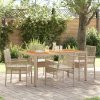 vidaXL Zahradní jídelní souprava 5 pcs Béžová polyratan