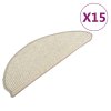 vidaXL Schodové rohože 15 ks 65 x 21 x 4 cm stříbrné, půlkulaté, velké