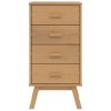 vidaXL Noční stolek OLDEN hnědý masivní borové dřevo