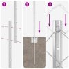 vidaXL Plot a sloupek Stříbrná 1,4 x 10 m Ocel