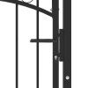 vidaXL Plotová branka EMMEN s hroty ocelová 104 x 87 cm černá