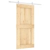 vidaXL Posuvné dveře s kováním 95 x 210 cm masivní borové dřevo