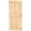 vidaXL Posuvné dveře s kováním 95 x 210 cm masivní borové dřevo