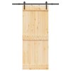 vidaXL Posuvné dveře s kováním 85 x 210 cm masivní borové dřevo