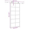 vidaXL Posuvné dveře se sadou kování černé 90x205 cm ESG Glass
