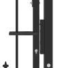 vidaXL Plotová branka EMMEN s hroty ocelová 104 x 97 cm černá