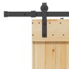 vidaXL Posuvné dveře s kováním 90 x 210 cm masivní borové dřevo