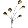 vidaXL Stojací lampa 200 cm 5 x E14 černo-zlatá