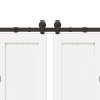 vidaXL Sada příslušenství pro posuvné dveře 400 cm ocelová černá