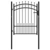vidaXL Plotová branka s hroty ocel 100 x 125 cm černá